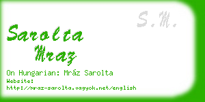 sarolta mraz business card